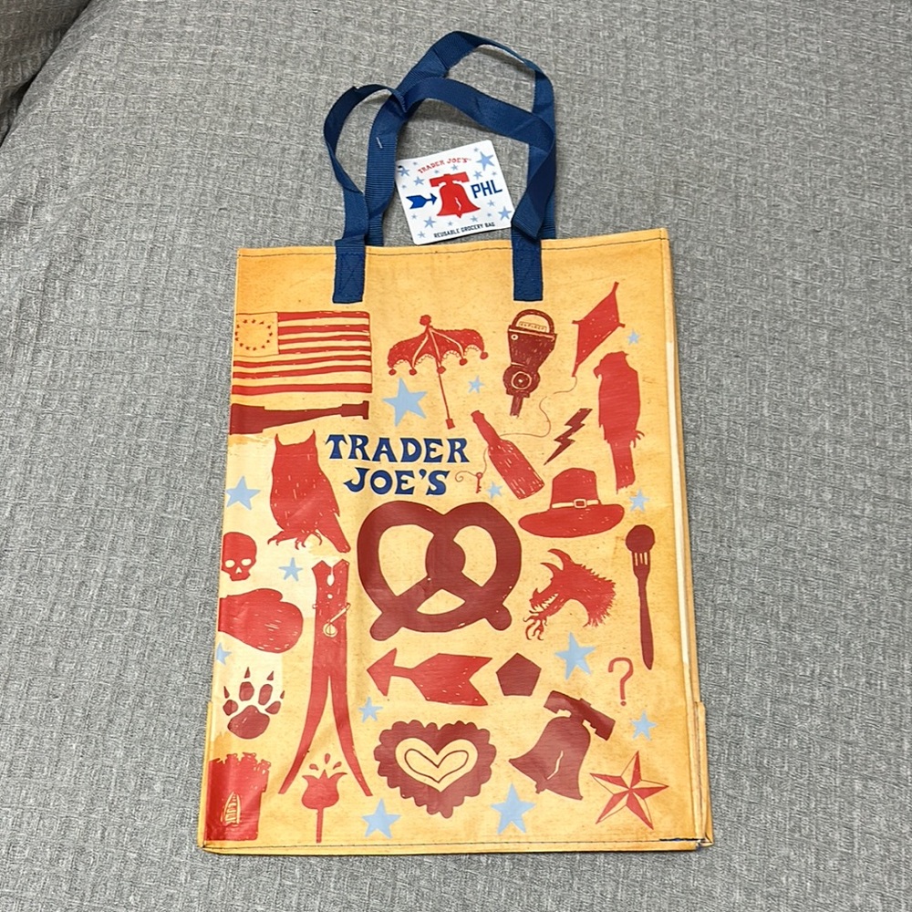 Trader Joe’s Philadelphia reusable grocery bag. New with tags